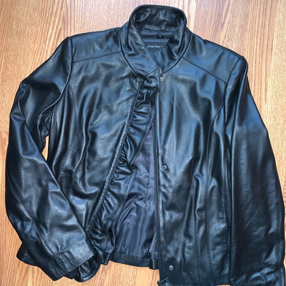NEW Jones New York Leather Jacket